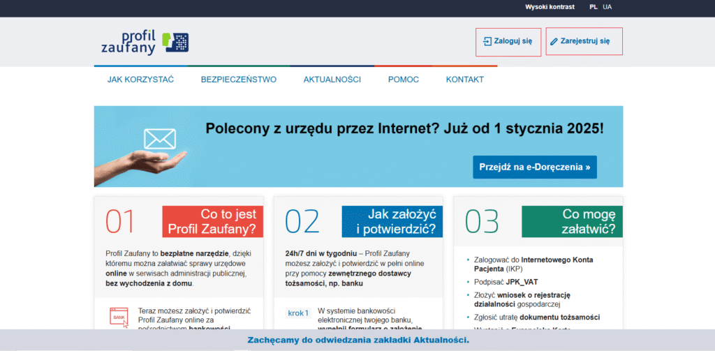 krok2 Zaloguj się do serwisu ePUAP